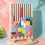 Montessori SmartBuilder – Drevená skladačka s 10 kartami