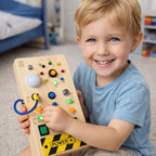 Montessori Spínacie dobrodružstvo – tabuľka s vypínačmi, ktorú konečne môžeš stláčať bez obmedzení