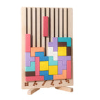 Montessori SmartBuilder – Drevená skladačka s 10 kartami