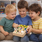 Montessori Spínacie dobrodružstvo – tabuľka s vypínačmi, ktorú konečne môžeš stláčať bez obmedzení