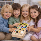 Montessori Spínacie dobrodružstvo – tabuľka s vypínačmi, ktorú konečne môžeš stláčať bez obmedzení