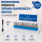 Prémiová súprava extra gravírovacích hrotov (30 ks) – pre ešte dlhšie tvorenie.