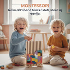 Montessori SmartBuilder – Drevená skladačka s 10 kartami