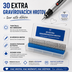 Prémiová súprava extra gravírovacích hrotov (30 ks) – pre ešte dlhšie tvorenie.