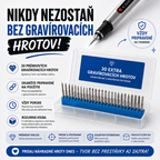 Prémiová súprava extra gravírovacích hrotov (30 ks) – pre ešte dlhšie tvorenie.