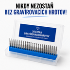 Prémiová súprava extra gravírovacích hrotov (30 ks) – pre ešte dlhšie tvorenie.